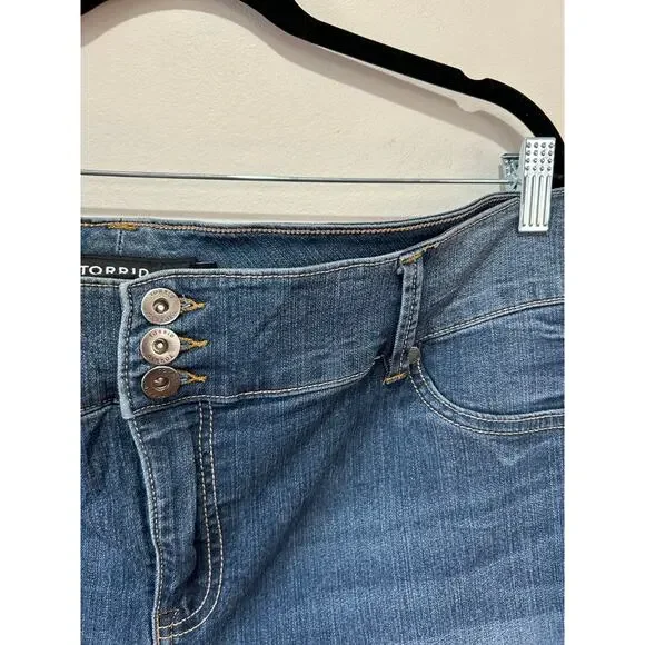 Torrid jeans womens 26 dark wash cropped - Picture 2 of 6